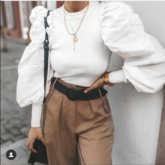 Zara puff sleeves top bloggers favorite - Picture 13 of 16
